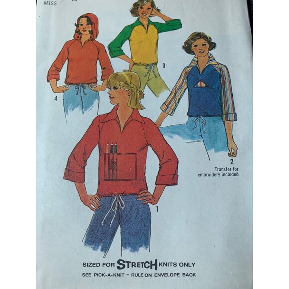 Simplicity Misses Top Sewing Pattern sz 12-14 7847 - uncut - Picture 2 of 9